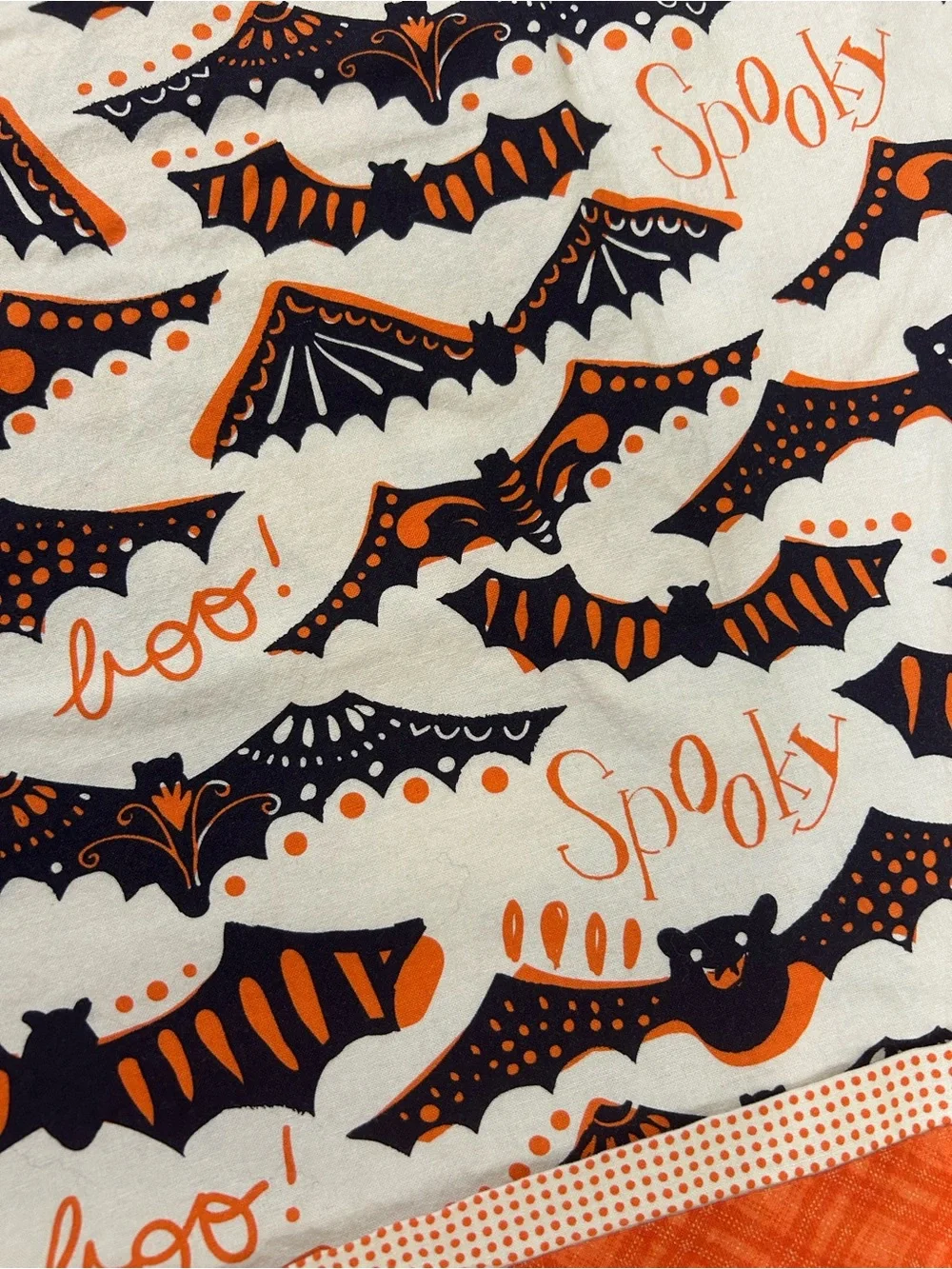 4/$25 Halloween Bat Print Decorative pillowcase - Orange & Black